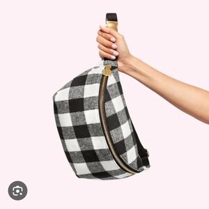 Stoney Clover Lane Black and White Checkered Crossbody Bag